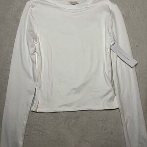 Women's White Long Sleeve Top